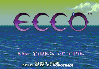 Заставка игры ECCO - THE TIDES OF TIME